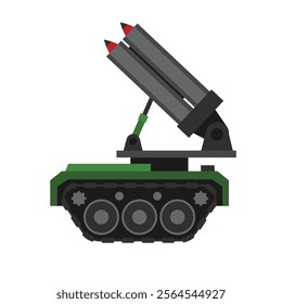 Modern flat missile icon isolated vector on white background