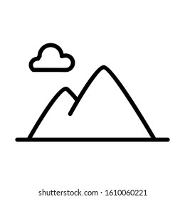 Modern flat mountain icon emblem