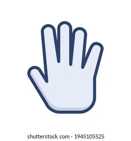 Modern flat move hand colorful icon