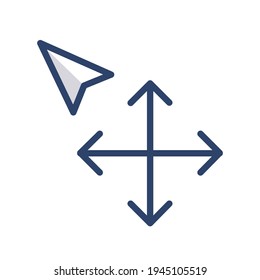Modern flat move object colorful icon