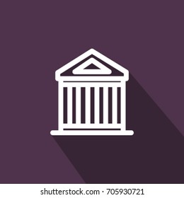 Modern flat museum icon