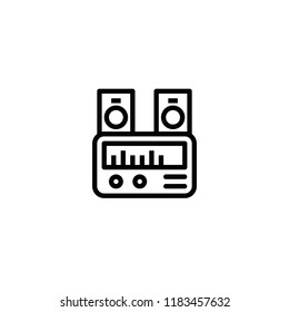 Modern flat music player icon