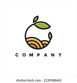 Modern flat nature logo illustration design for your business