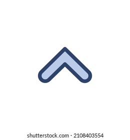 Modern flat navigation up icon symbol