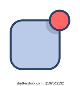 Símbolo moderno de icono de mensaje nuevo plano