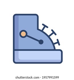 Modern flat old cash register icon