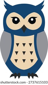 Modern Flat Owl Vector Logo Design, Clean Minimal Animal Icon