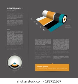 Modern flat page layout with text and chart diagram.