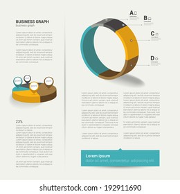 Modern flat page layout with text and chart diagram.