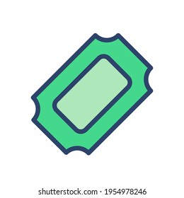 Modern flat pass icon illustration