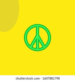 Modern flat  peace symbol.  Graphic vector art. 