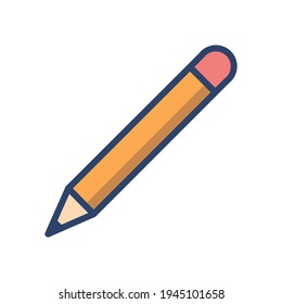 Modern flat pencil colorful icon