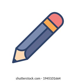 Modern flat pencil colorful icon