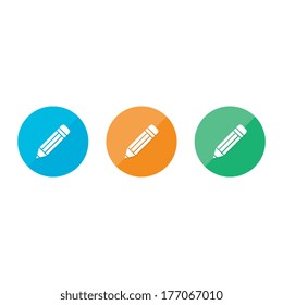 Modern Flat Pencil Icons