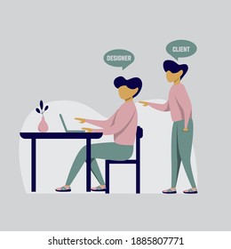 Moderner Wohncharakter. Der Client fordert den Designer auf, eine Designrevision vorzunehmen, ein Design-Konzept auszuwählen. Ideal für Webseiten, Landingpages, UI, mobile Anwendungen, Poster, Banner.