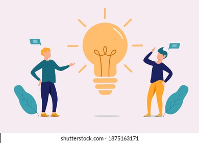 modern flat people character, people is looking for a solution to a problem, searching for new ideas solutions, working together in the company, brainstorming  Ideal for motion graphic and web design