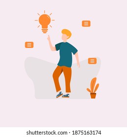 modern flat people character, people is looking for a solution to a problem, searching for new ideas solutions, working together in the company, brainstorming  Ideal for motion graphic and web design