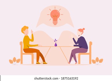 modern flat people character, people is looking for a solution to a problem, searching for new ideas solutions, working together in the company, brainstorming  Ideal for motion graphic and web design
