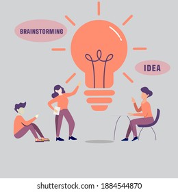 modern flat people character. Training of office staff. Increase sales and skills. Team thinking and brainstorming. ideal for websites, landing pages, UI, mobile applications, posters, banners.