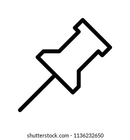Modern flat pin icon