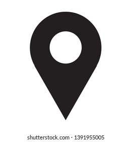Modern and flat pin sign location icon vector illustration 