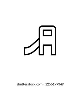 Modern flat playground slide icon