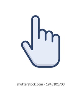 Modern flat point hand colorful icon
