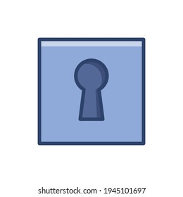 Modern flat private colorful icon