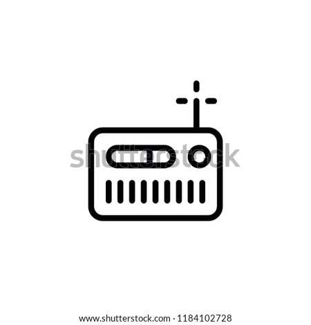 Modern flat radio icon