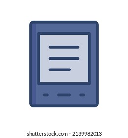 Modern flat reader kindle element icon