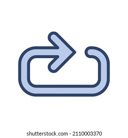 Modern flat recurring icon symbol