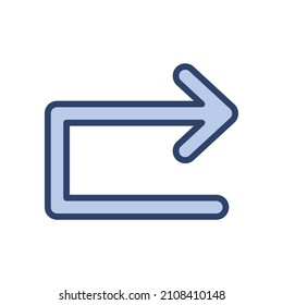 Modern flat redo icon symbol