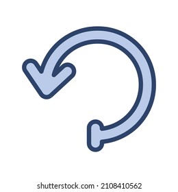 Modern flat refresh icon symbol