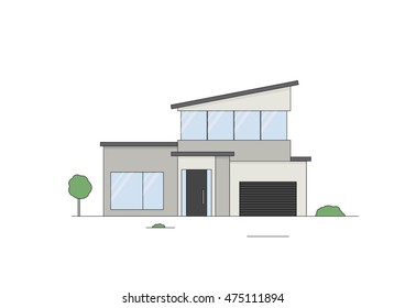 Modern Flat Residential House
