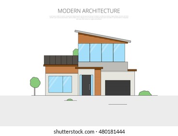 Modern Flat Residential House

