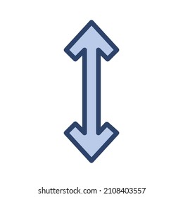 Modern flat resize vertical icon symbol