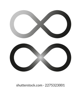 Banda plana moderna con signo de infinito. Ilustración vectorial.