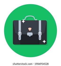 
Icono plano moderno redondeado de la bolsa del profesor 