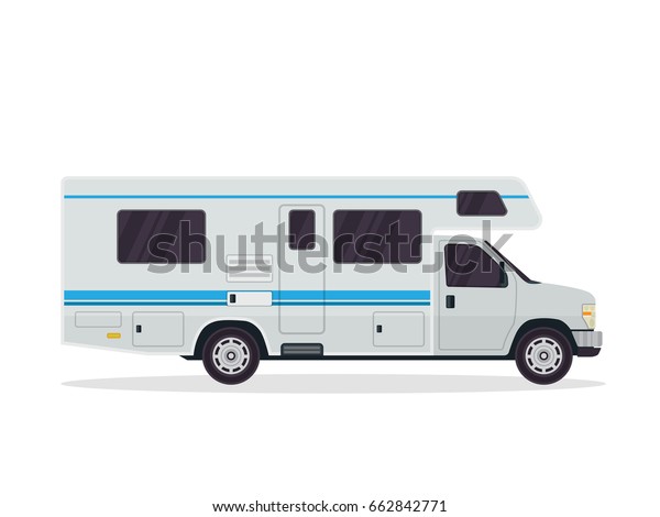 Modern Flat Rv Motorhome Vehicle Logo Stock Vector (Royalty Free) 662842771