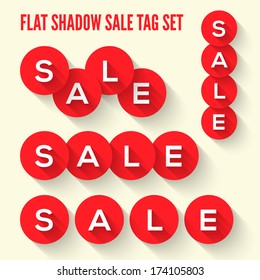 Modern flat sale tags set.
