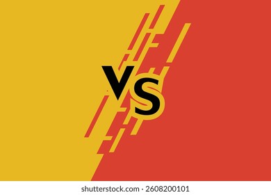 Modern flat screen design, title background fighting each other, red vs yellow