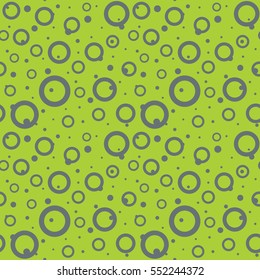 Modern flat seamless abstract background from random placed dots and circles for your website. Green backdrop for business presentation. Information concept