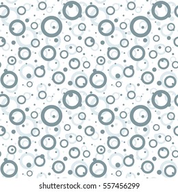 Modern flat seamless abstract background from random placed dots and cirlces for your website. Bright backdrop for business presentation. Information concept