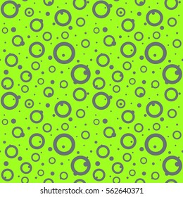 Modern flat seamless abstract background from random placed dots and cirlces for your website. Green backdrop for business presentation. Information concept