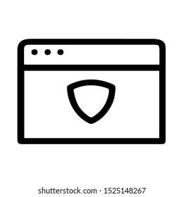 Modern flat security screen illustration