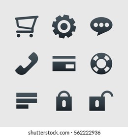 Modern flat set of icons.