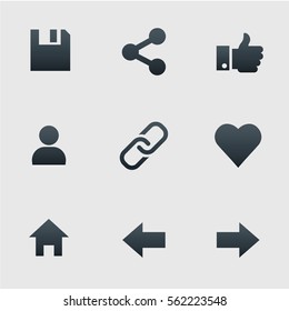Modern flat set of icons.