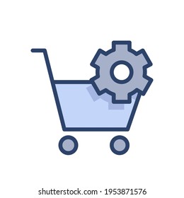 Modern flat settings icon illustration