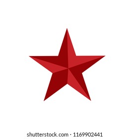 Modern Flat Shadow Star Logo Icon Emblem