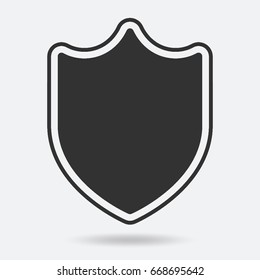 Modern flat shield icon